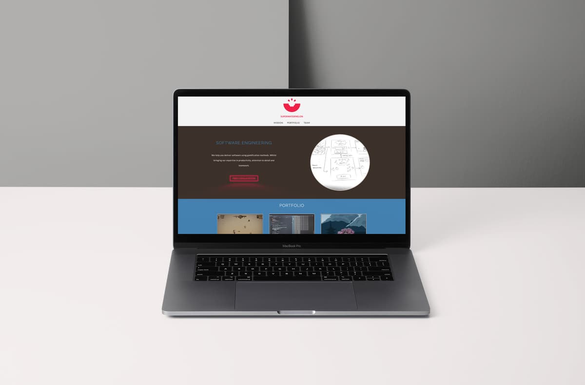 Mock up screen of Superwatermelon website