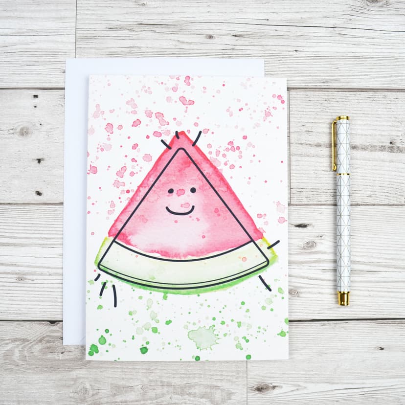 Watermelon greeting card