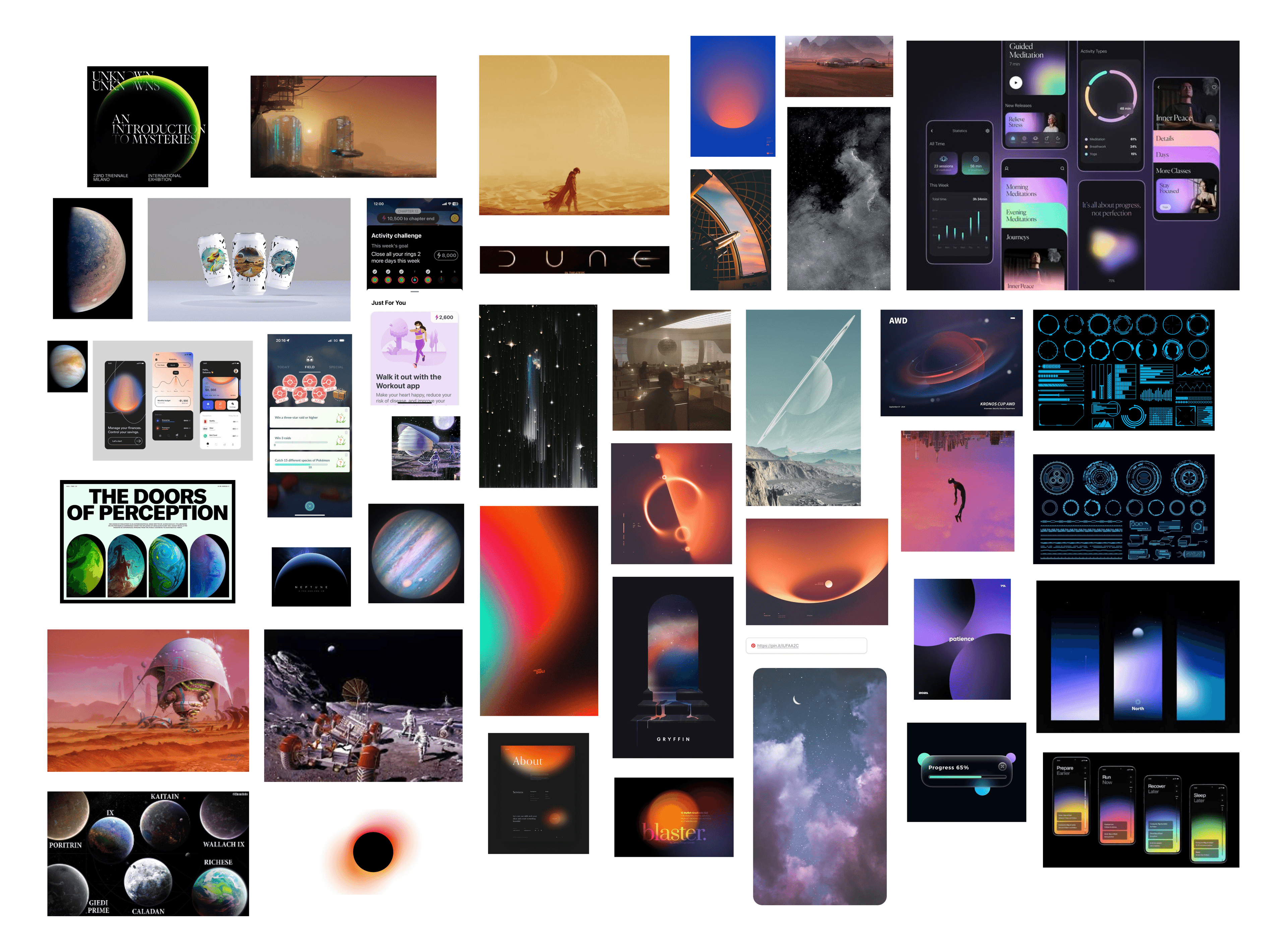 Mood board for FinChair design