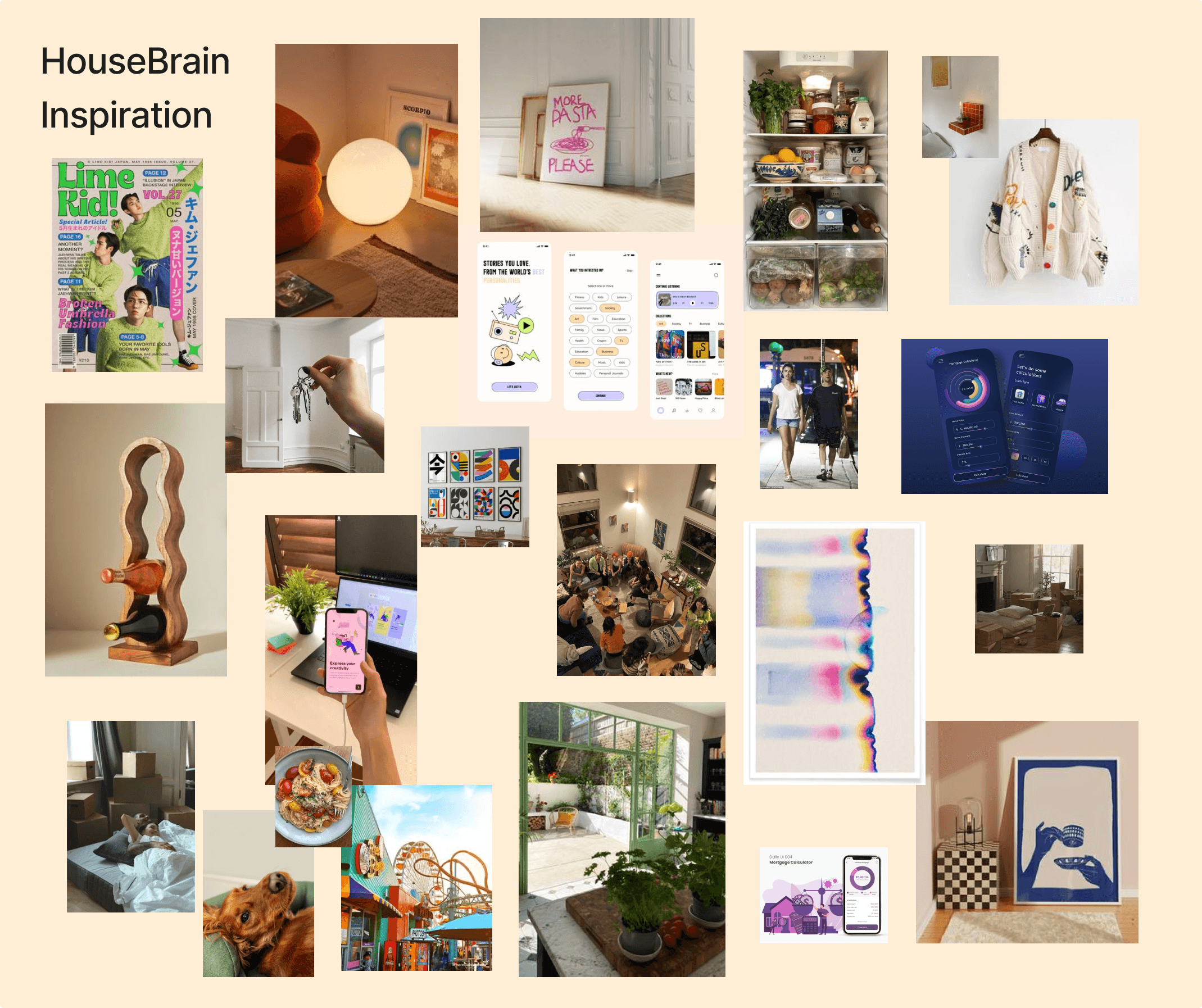 HouseBrain Mood board inspiration