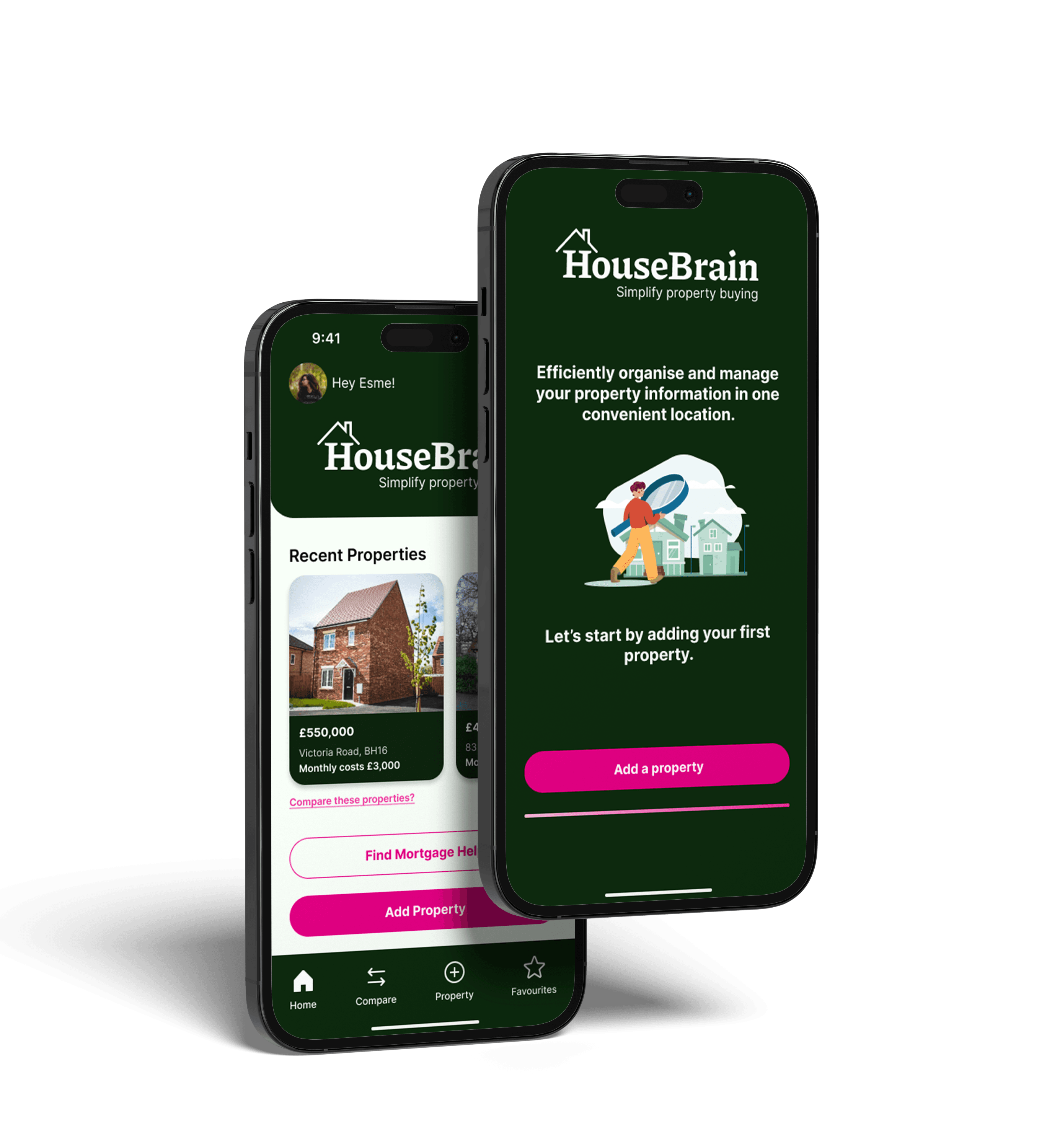 Homepage screenshot of the HouseBrain app